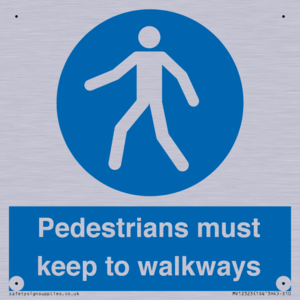  Pedestrians must keep to walkways